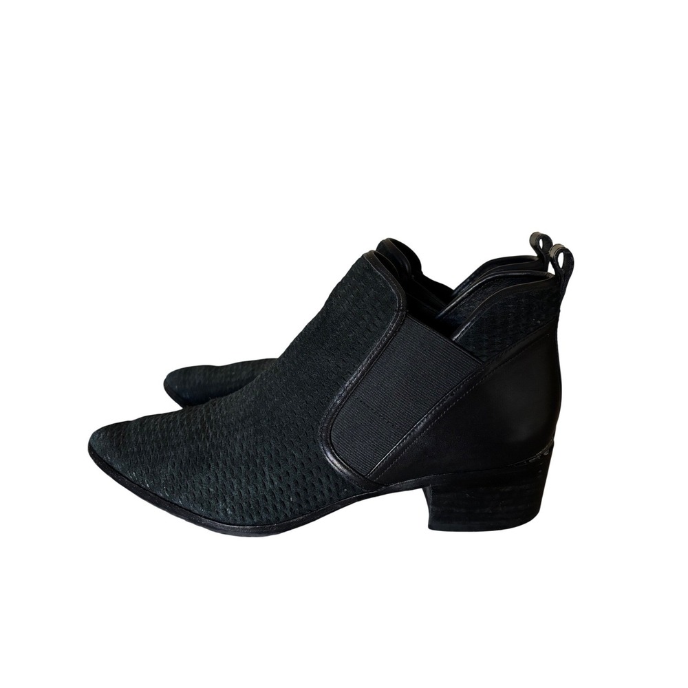 Donald J Pliner 10 Leather Ankle Booties Stacked Heel Whimsigoth Moto Goth